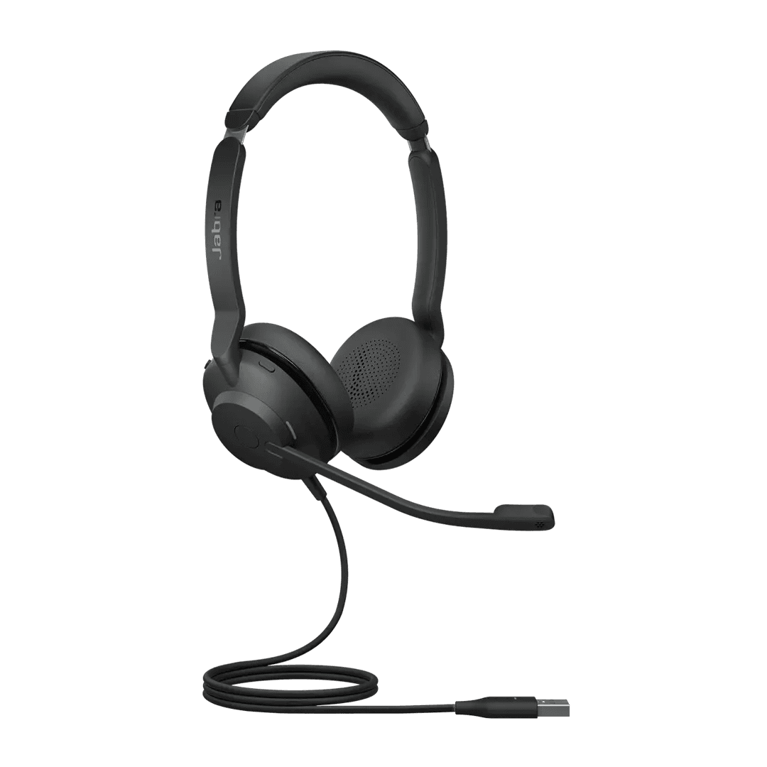 Jabra Evolve2 30 SE Wired Stereo Headset, Dual Speaker Stereo Design, 28mm Drivers, Noise Isolation for Clearer Speech, USB Type-A, Integrated Busy Light, Unified Communications, Black | 23189-989-979 - product view 2 of 2
