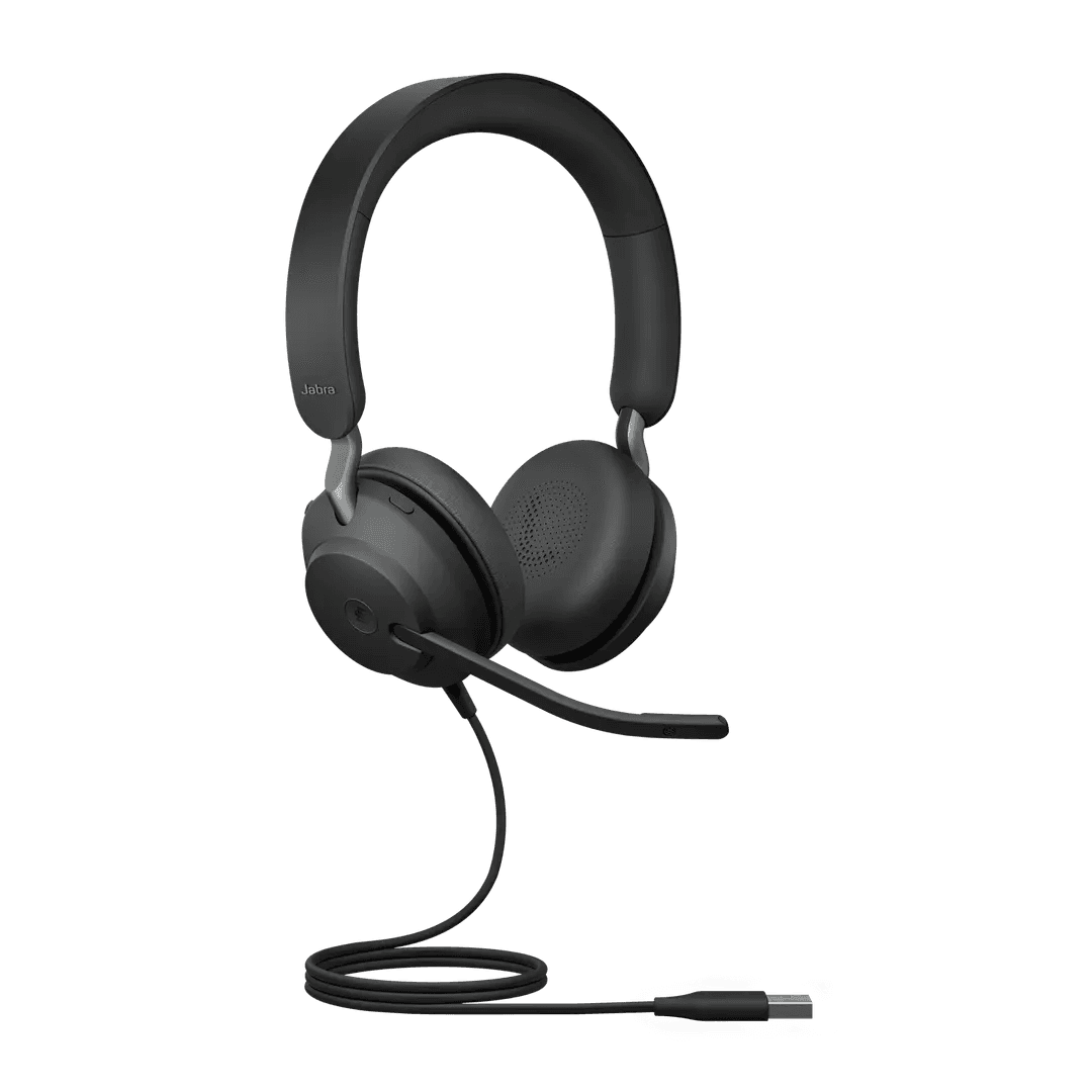 Jabra Jabra Evolve2 40 SE USB-A, MS Stereo Wired Noise-Cancelling Stereo Headset, Microsft and Zoom Ready, With 3-Microphone Call Technology  | 24189-999-999 - product view 2 of 3