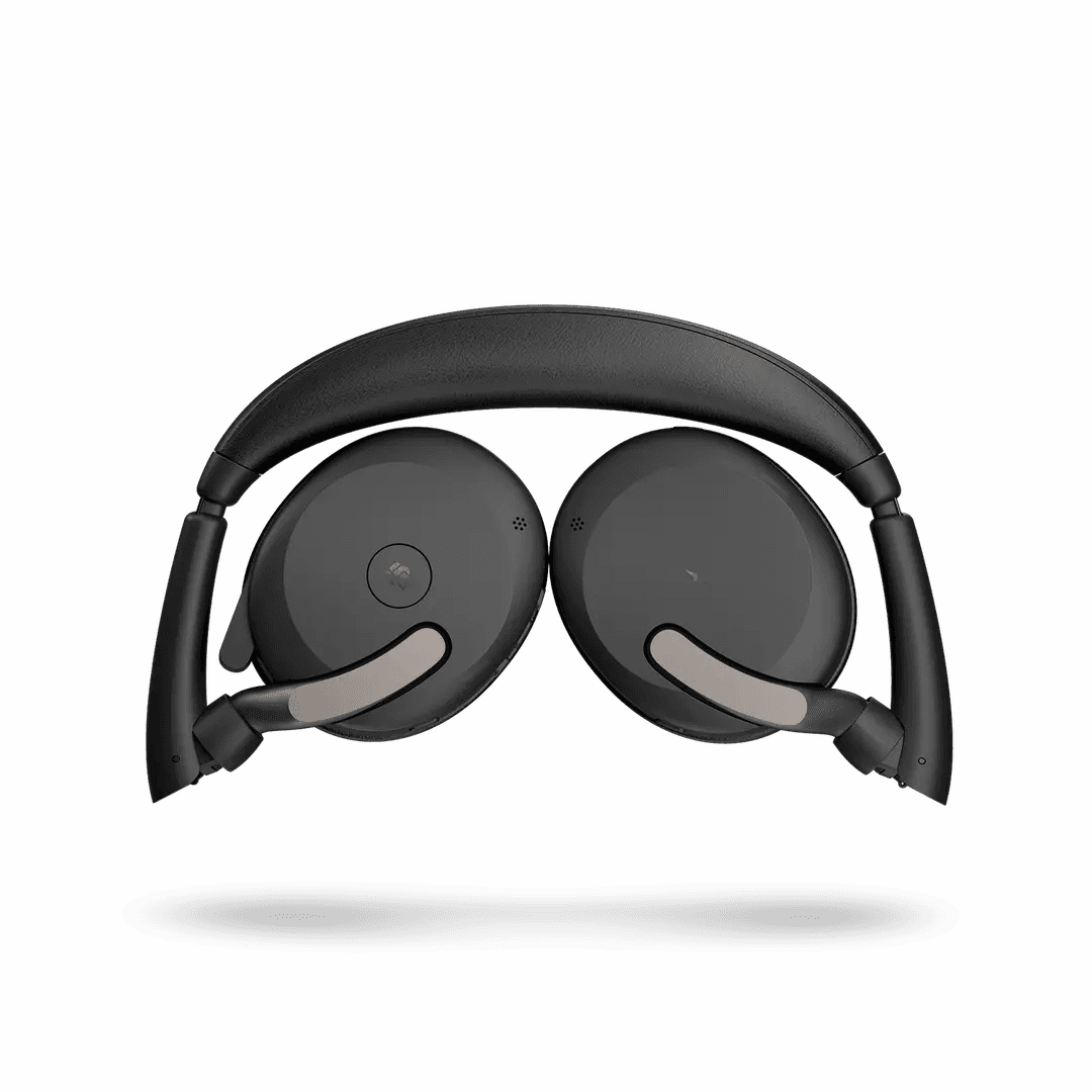 Jabra Jabra Evolve2 65 Flex MS Stereo Wireless Headset, USB-C, Bluetooth, Active Noise Cancellation (ANC), Foldable Design, 360° Busylight, Dual Microphones, Black | 26699-999-899 - product view 3 of 4