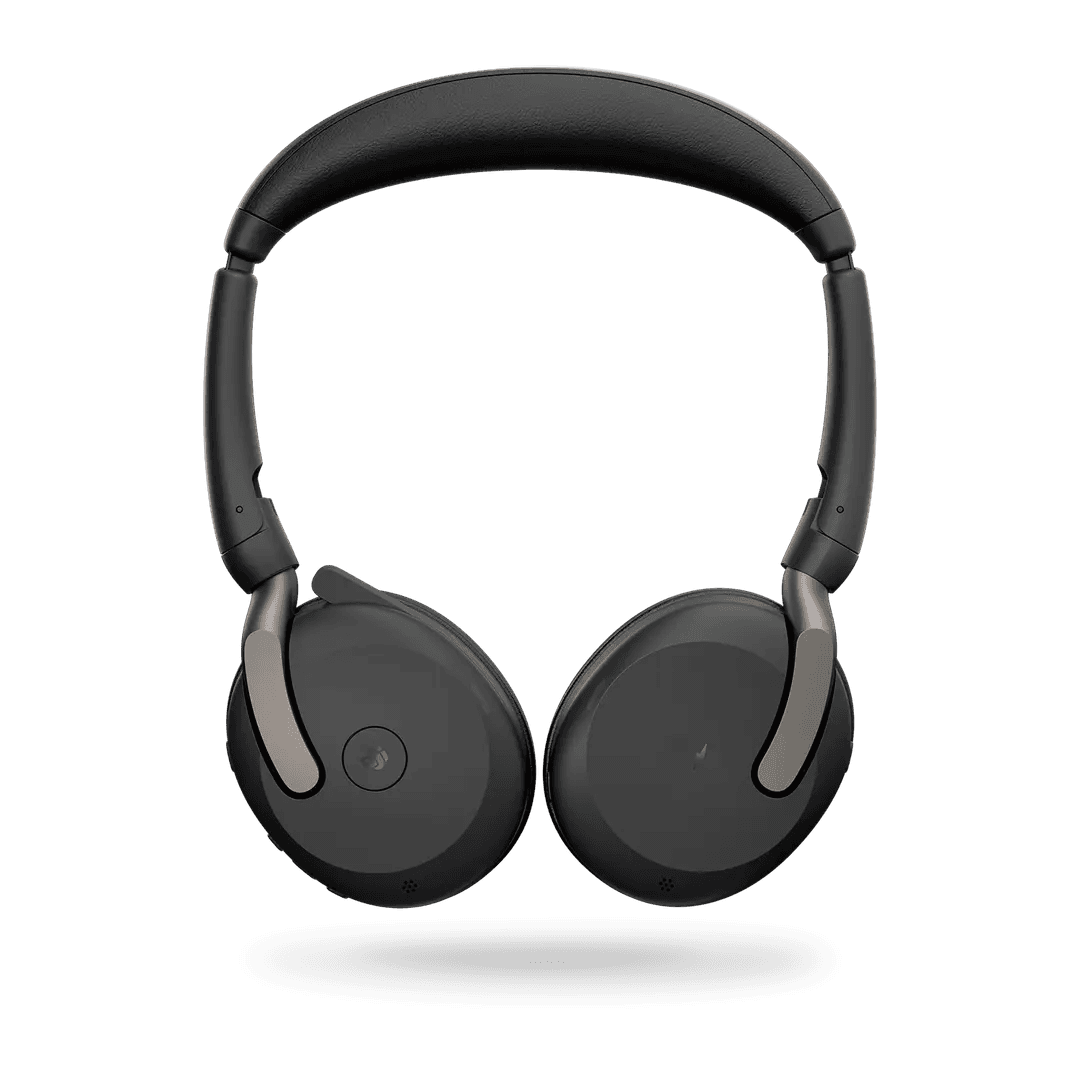 Jabra Jabra Evolve2 65 Flex MS Stereo Wireless Headset, USB-C, Bluetooth, Active Noise Cancellation (ANC), Foldable Design, 360° Busylight, Dual Microphones, Black | 26699-999-899 - product view 2 of 4