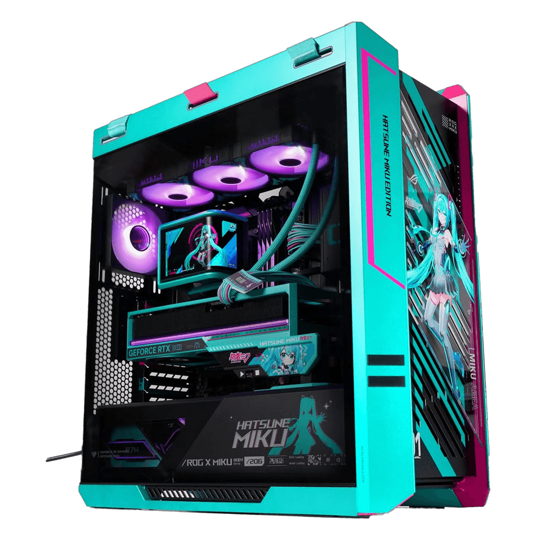 Asus ROG X Hatsune Miku Edition Gaming PC Bundle | Ryzen 7 9800X3D | RTX 5080 16GB OC | 64GB DDR5 | 27" 260Hz Monitor - product view 2 of 6