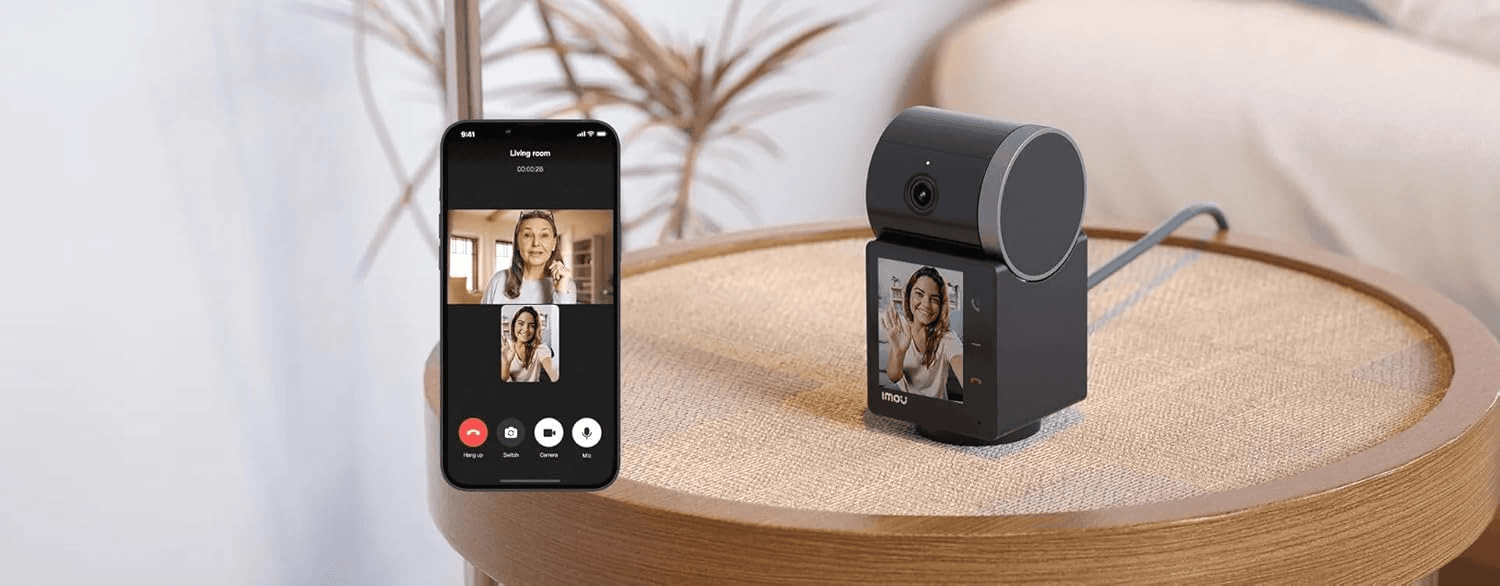 IMOU IMOU IPC-S2VP-5M0WR Rex VT Smart Indoor Camera, 5MP 3K UHD, Built-in 2.4" Screen, One-Touch Video Call, AI Human & Pet Detection, IMOU SENSE - product view 3 of 4