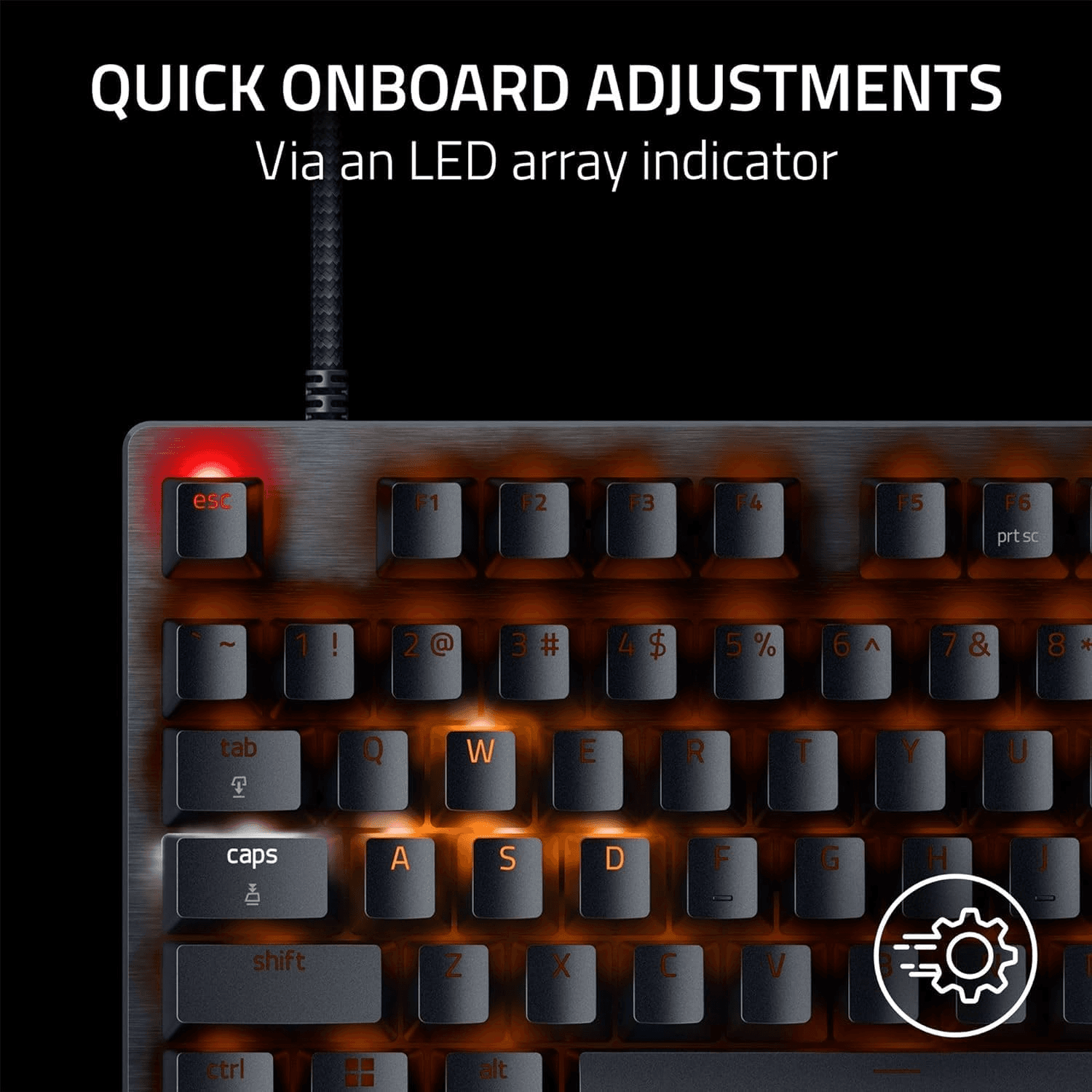 RAZER Razer Huntsman V3 Pro Tenkeyless Analog Optical Esports Gaming Keyboard, With Wrist Rest, Razer Analog Optical Switch Gen-2, 1000 Hz Polling Rate, Dual-step Actuation, Rapid Trigger Mode | RZ03-05520100-R3M1 - product view 3 of 5