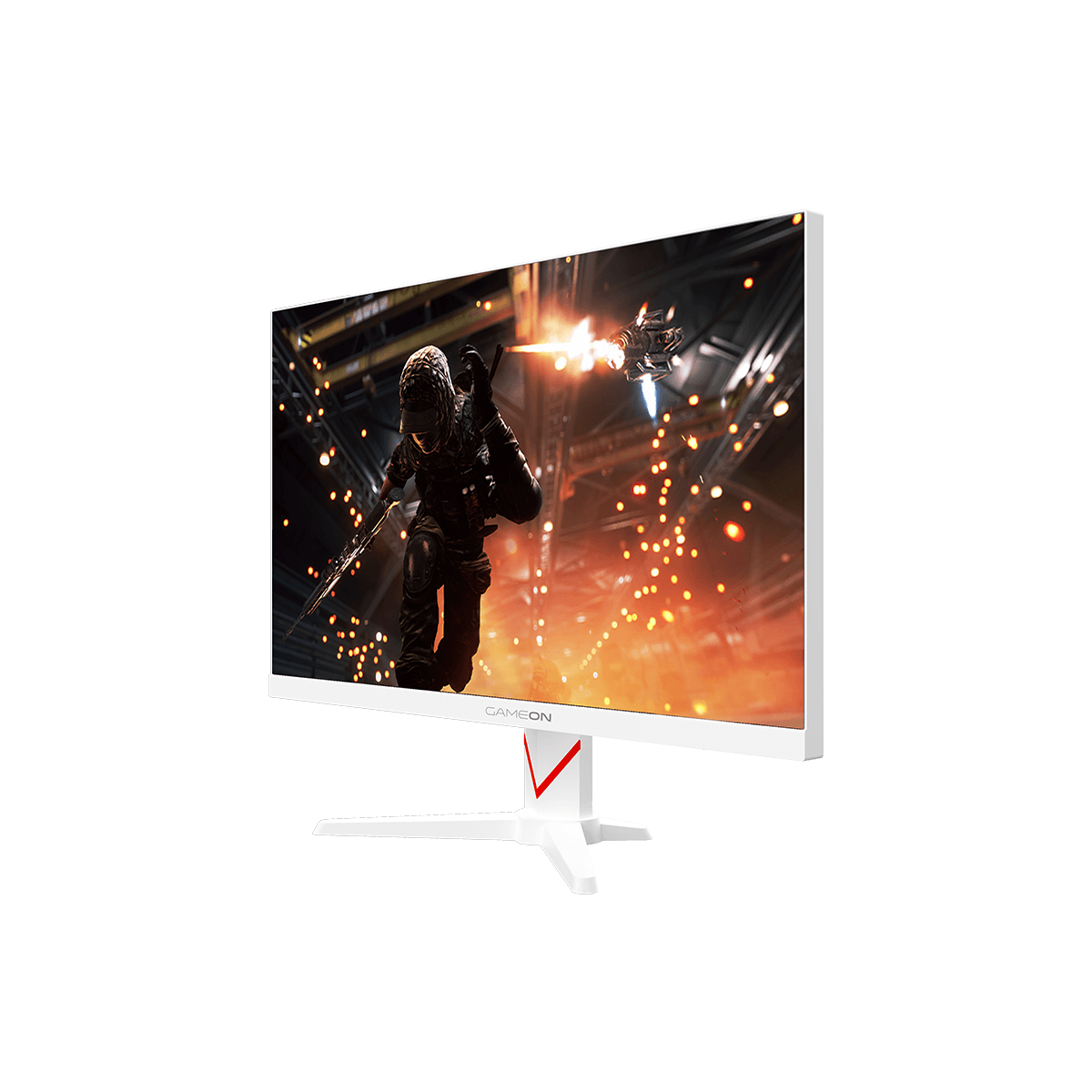 Game On GAMEON GOAM24FHD180IPS Marksman Series 24" FHD White Gaming Monitor, 180Hz, MPRT 0.5ms, HDMI 2.1, Fast IPS  (Supports PS5), Built-in Speakers - product view 2 of 9