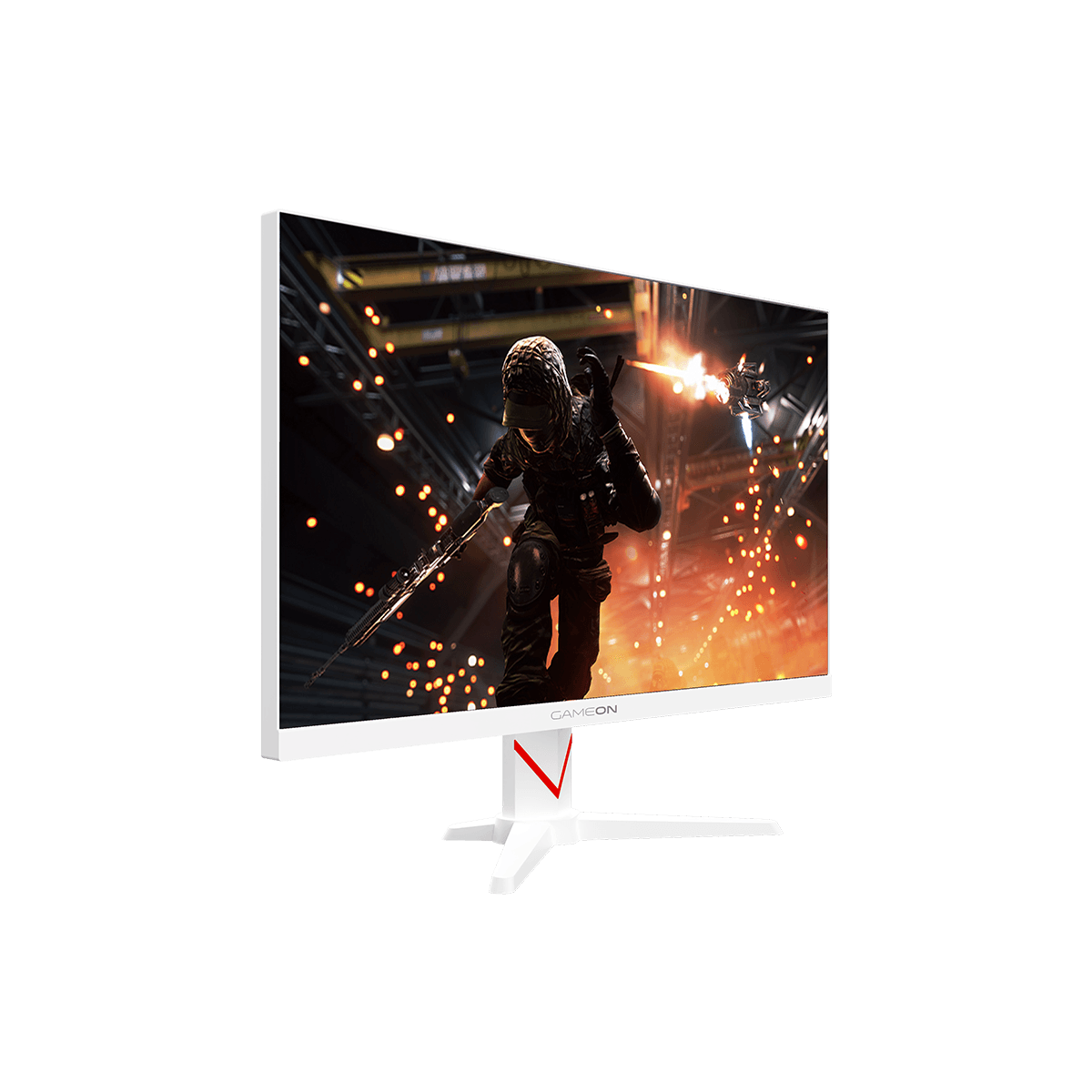 Game On GAMEON GOAM24FHD180IPS Marksman Series 24" FHD White Gaming Monitor, 180Hz, MPRT 0.5ms, HDMI 2.1, Fast IPS  (Supports PS5), Built-in Speakers - product view 3 of 9