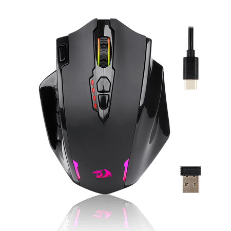 Redragon M913 Impact Elite Wireless Gaming Mouse, 16000 DPI Wired/Wireless RGB Gamer Mouse with 16 Programmable Buttons | M913