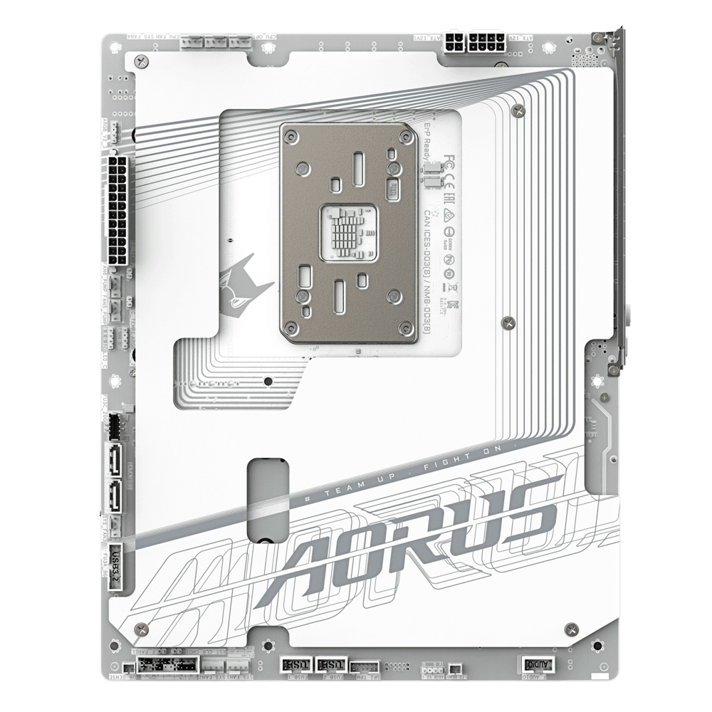 Gigabyte Gigabyte B850 AORUS STEALTH ICE AM5 White Motherboard, 4 x DDR5 DIMM upto 8200(O.C), X3D Turbo Mode, 5GbE LAN, Wi-Fi 7, BT 5.4 | B850 A STEALTH ICE - product view 3 of 7