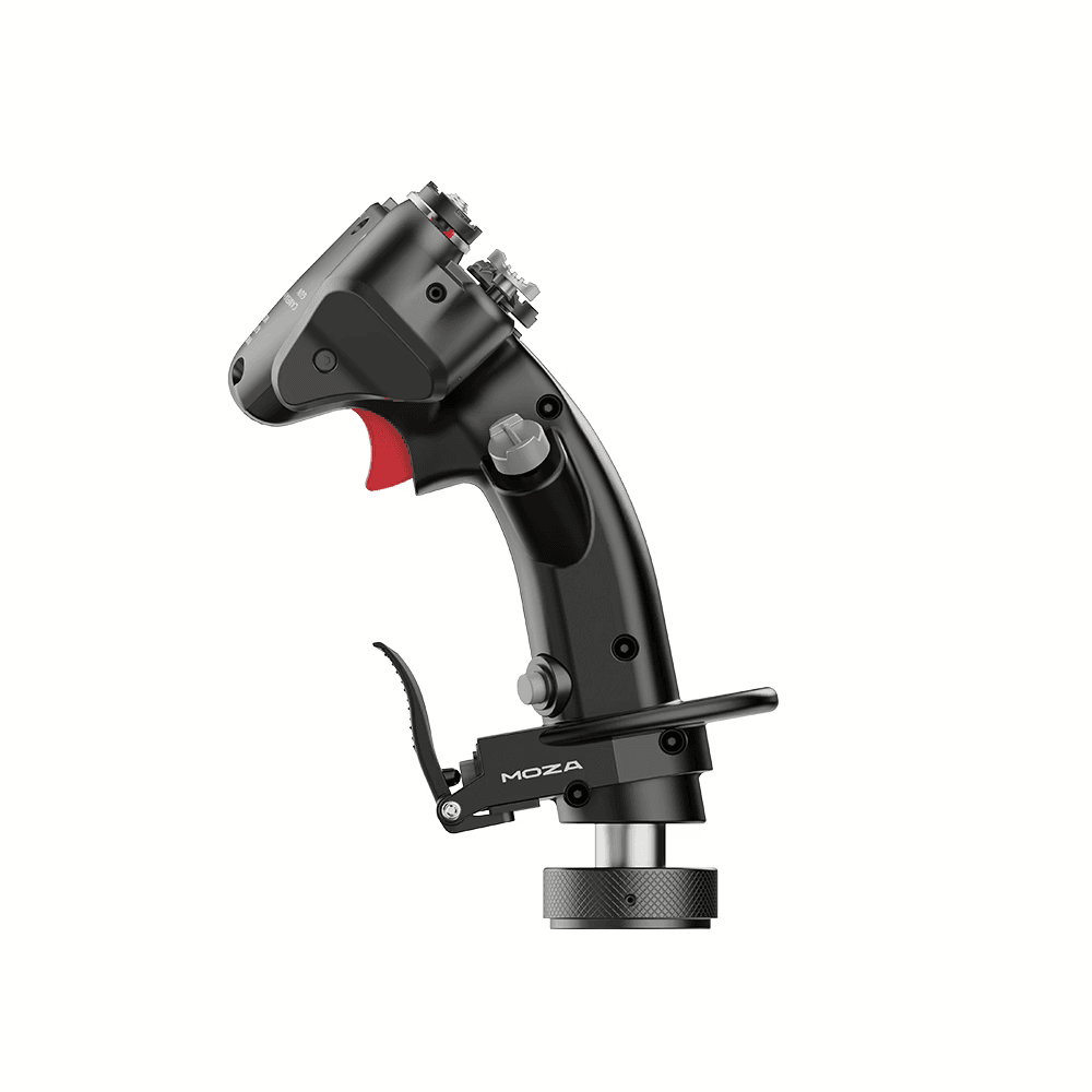 MOZA MOZA AS002 MH16 Flightstick Grip, Aviation-Grade Aluminum, 27 Input Signals, 8-Way ALPS Thumbstick, Modular Pogo Pin Design - product view 2 of 4