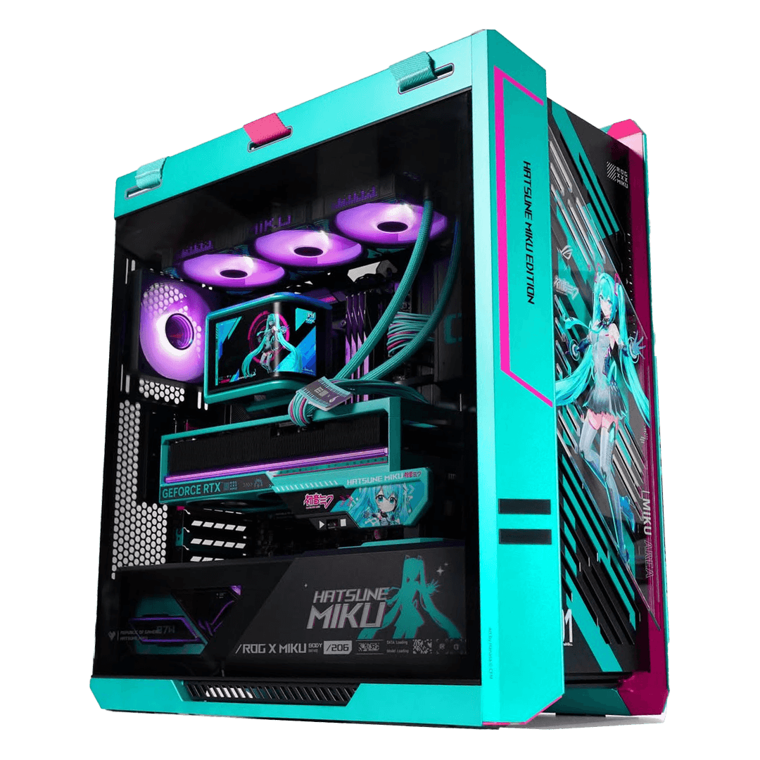 Hatsune Miku Limited Edition PC Powered By ASUS, AMD Ryzen 9 9950X3D2, Miku Astral RTX 5080, 32GB DDR5 CL30, 1TB Gen5 14,000MB/s SSD – Buy Online