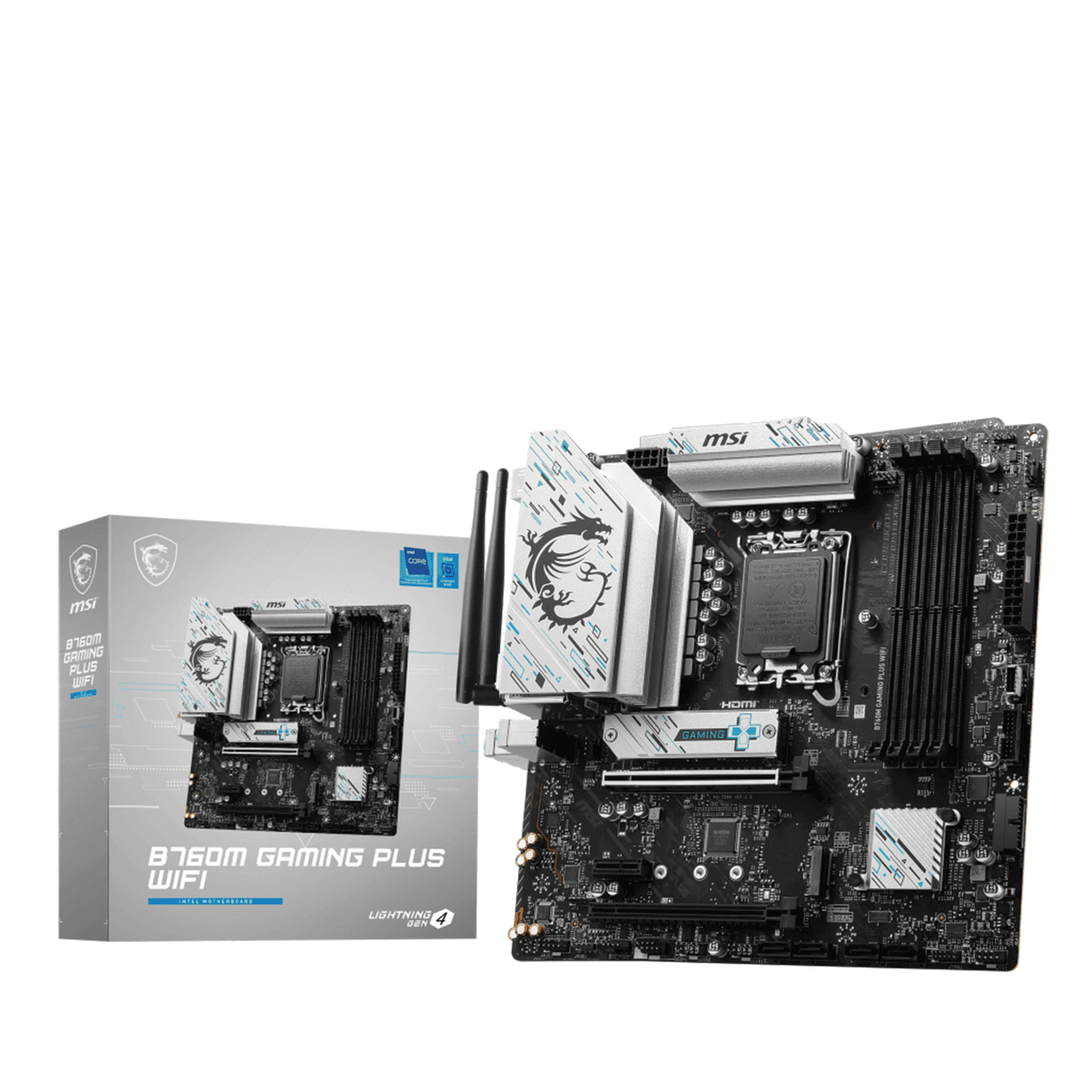 MSI B760M GAMING PLUS WIFI Motherboard, Intel LGA 1700, DDR5 Support, Wi-Fi 6E, & PCIe 4.0 Performance | 911-7D99-060 – Buy Online