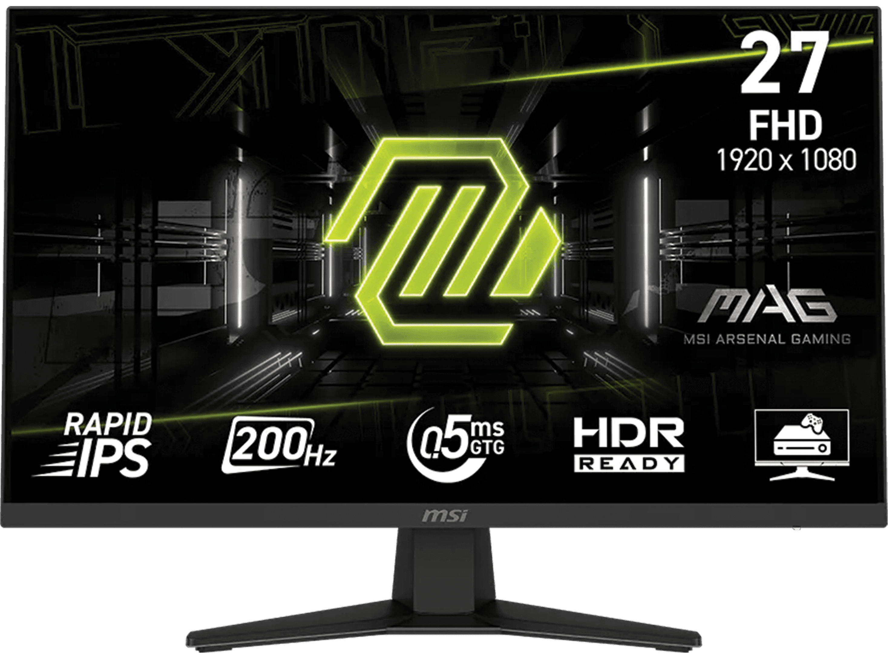 MSI MAG 274F 27" Gaming Monitor, 200Hz (OC 200Hz), 0.5ms GtG, Rapid IPS, FHD, HDMI & DP, G-Sync Compatible | 3CE4,9S6-3CE41H-045 – Buy Online