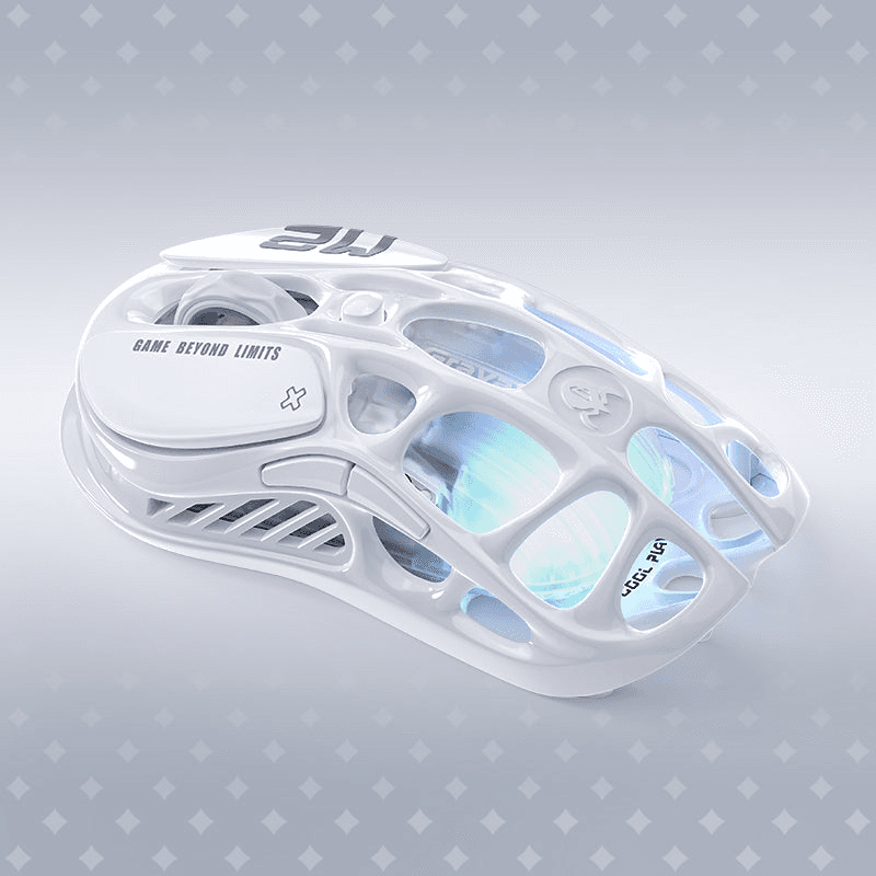 Gravastar GravaStar Mercury M2 Wireless Gaming Mouse, 26K DPI, PAW3395 Sensor, 1K Hz Polling, Ultra-Light Hollow Design, Opaline White | Mercury M2 - product view 2 of 4