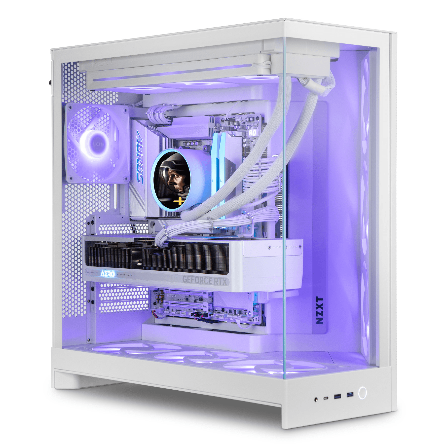 White Beast Gaming & Content Creation PC: Ryzen 9 9950X3D, RTX 5090, 64GB DDR5, 2TB Gen5 SSD