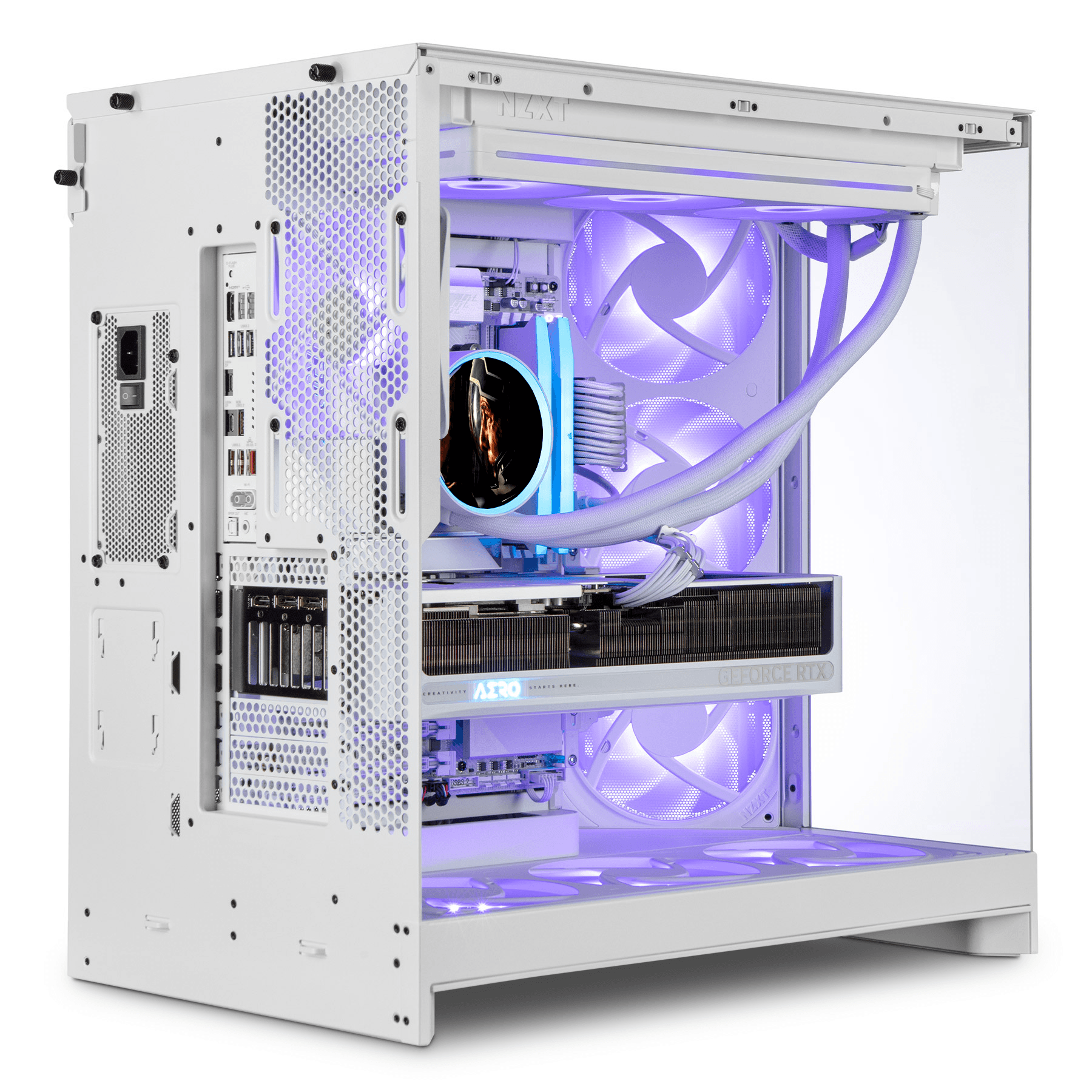 Nanotech Gaming PC White Beast Gaming & Content Creation PC: Ryzen 9 9950X3D, RTX 5090, 64GB DDR5, 2TB Gen5 SSD  Gaming PC - product view 2 of 4