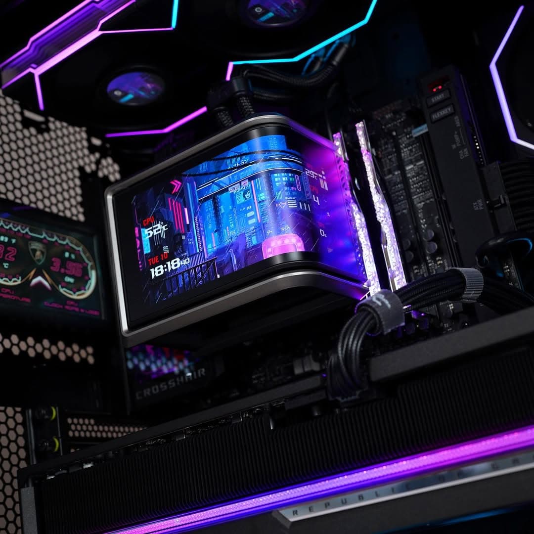 Nanotech Elite ROG Gaming PC: AMD Ryzen 7 9800X3D + ASUS ROG ASTRAL RTX 5080 16GB GDDR7, 32GB DDR5 6000MHz CL30 RGB, 2TB Samsung 990 PRO NVMe SSD, 360mm ASUS ROG RYUO IV SLC AMOLED AIO, 1000W Gold, WiFi 7, Lian Li O11D EVO RGB Lamborghini Edition - product view 2 of 2