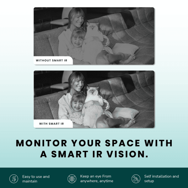 AWPRO Promage Connect PC-I232-WL 3MP WiFi Indoor PTZ Camera, 355° Pan/Tilt, Motion Tracking, Tuya Smart, Two-Way Audio | AWP012498 - product view 2 of 4