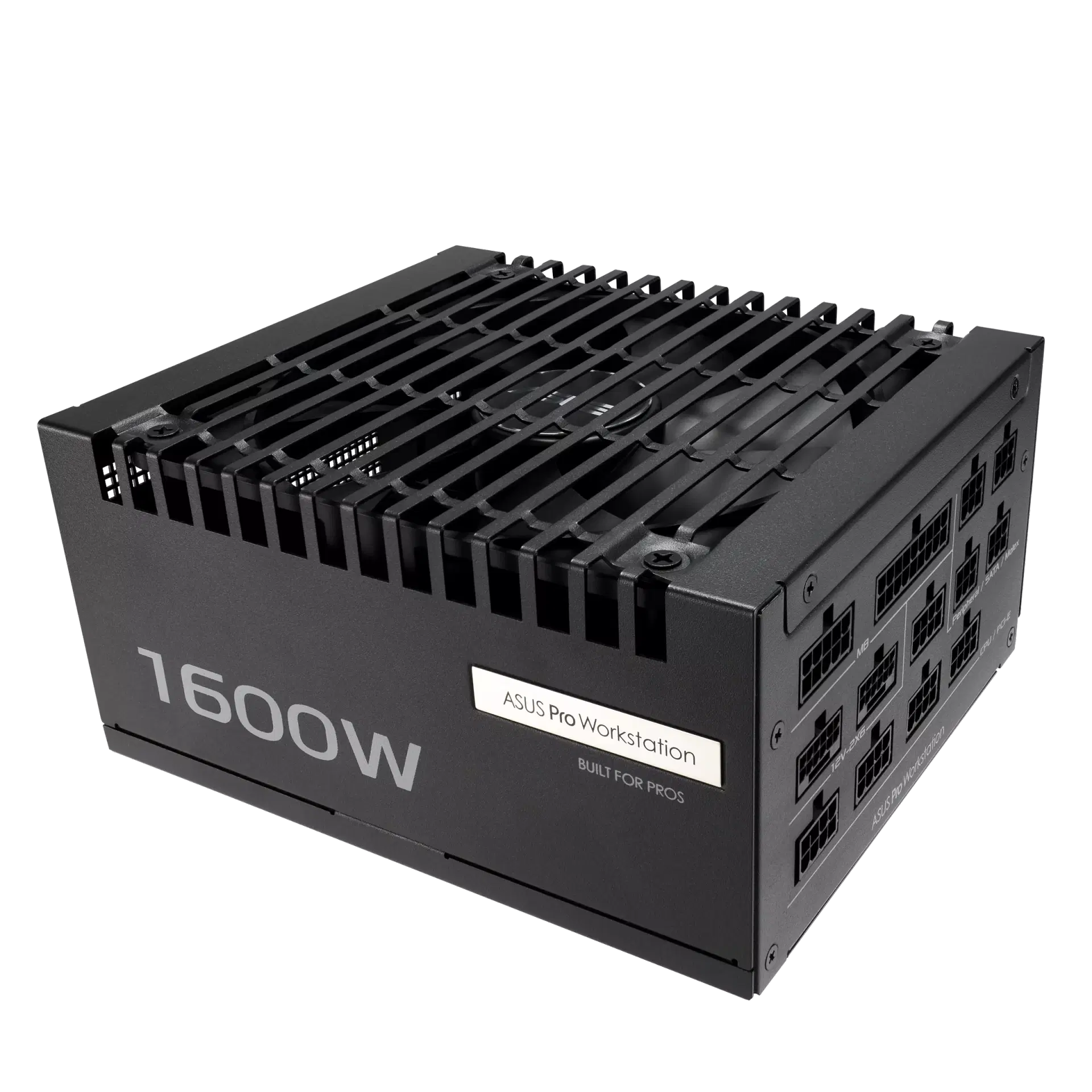 Asus ASUS Pro WS 1600W Platinum Power Supply (PSU), ATX 3.1 Compatible, PCIe 5.1 Ready, Heavy-duty PSU, 80 PLUS Platinum certified, Dual-ball fan bearings | 90YE00Z2-B0NA00 - product view 2 of 10