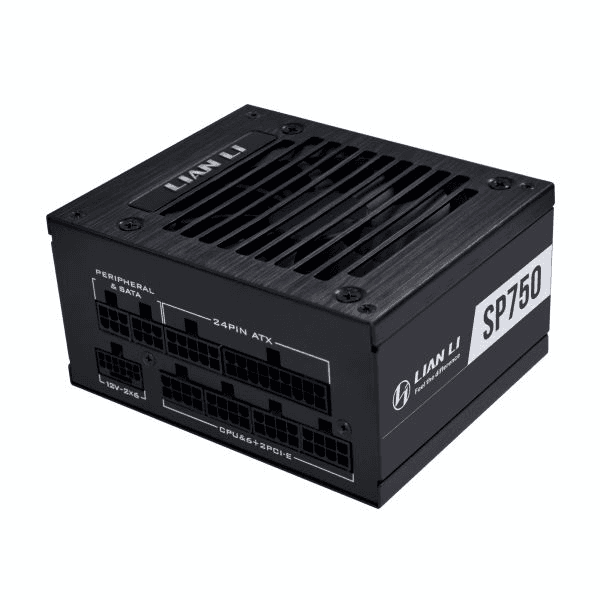 LIAN LI Lian li SP750 V2 Fully Modular SFX Power Supply, ATX 3.1 & PCIe 5.0 Ready, Compact 125×100×63.5 mm, 80 Plus Gold, 92mm FDB fan with ZERO RPM | G9P.SP0750G.B000.UK - product view 3 of 4