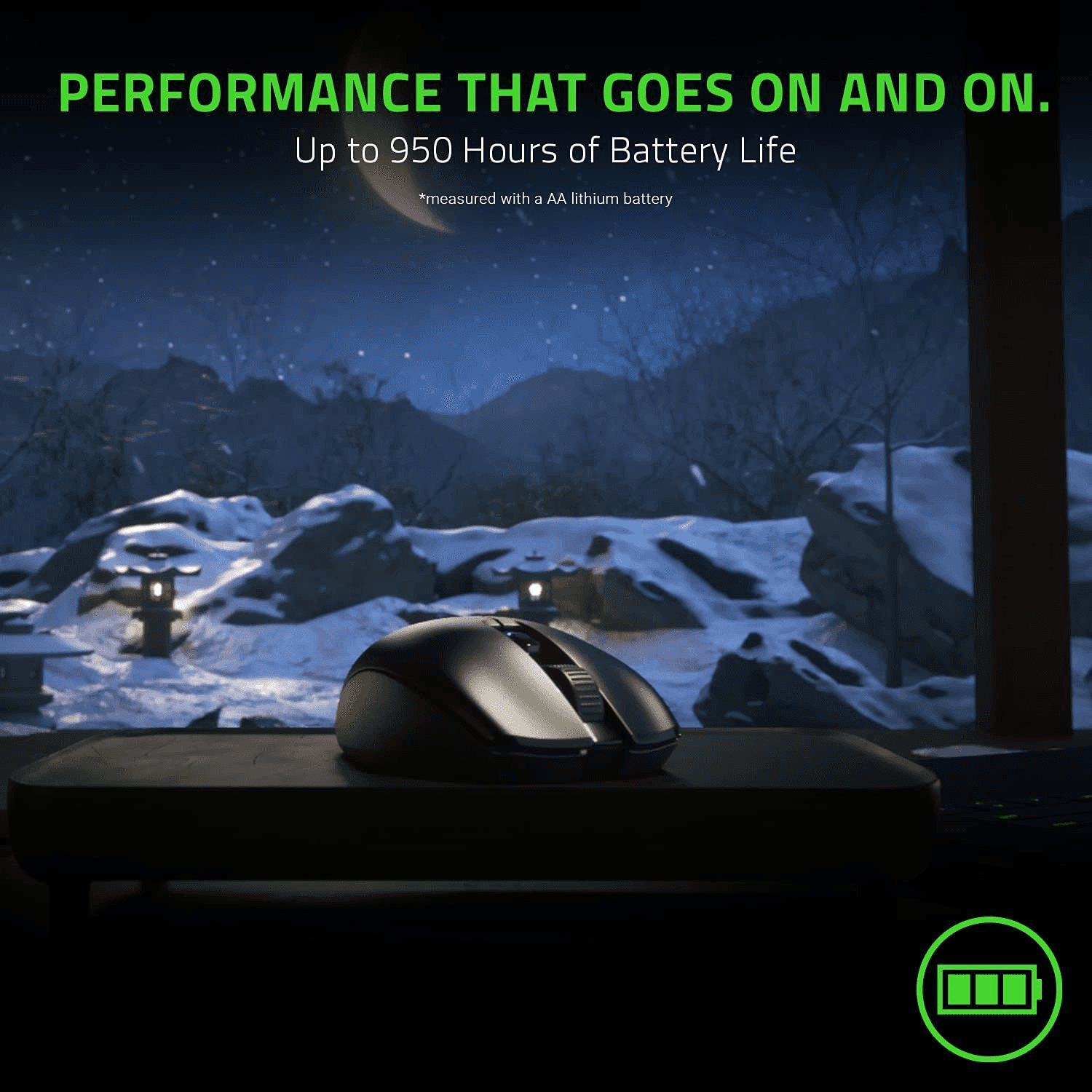 RAZER Razer Orochi V2 Wireless Gaming Mouse - 5G Advanced 18K DPI Optical Sensor, Mechanical Mouse Switches, 2 Wireless Modes, Ultra-Lightweight, up to 950hrs Battery Life - Black | RZ01-03730100-R3G1 - product view 3 of 6