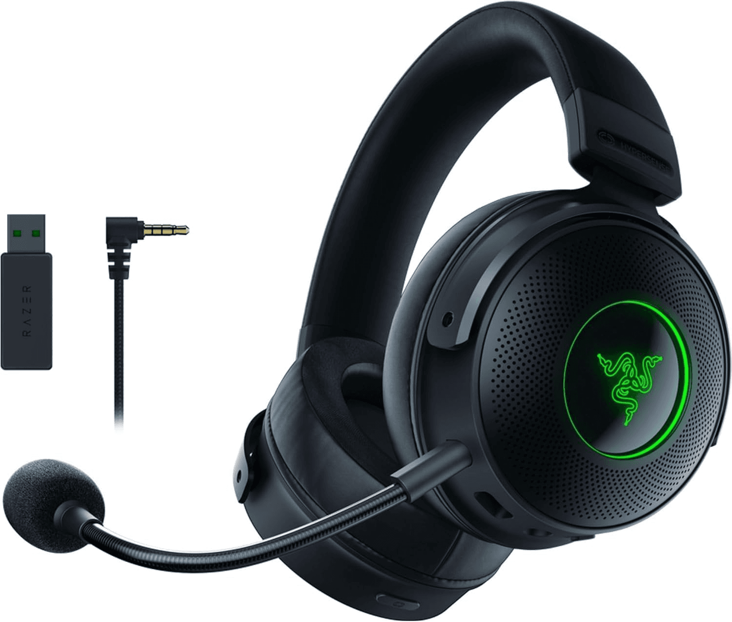 Razer Kraken V3 Pro Wireless Gaming Headset, With Haptic Technology, 50mm Drivers, THX Spatial Audio, 20 Hz-20 kHz Frequency Response, Oval Ear Cushions, Black | RZ04-03460100-R3M1 – Buy Online