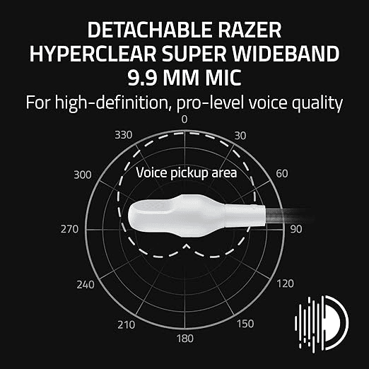 RAZER Razer BlackShark V3 White Wireless Gaming Headset: 2.4GHz Ultra-Low Latency HyperSpeed, TriForce 50mm Titanium Drivers, HyperClear Super Wideband Mic, 70-Hour Battery | RZ04-05410400-R3M1 - product view 3 of 4