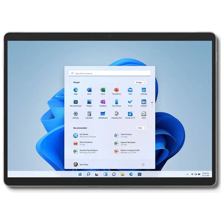 Microsoft Microsoft Surface Pro 8 13" Tablet – 11th Gen Intel Core i5-1135G7, 8GB RAM, 512GB SSD, Windows 10 Pro, Platinum | EBQ-00036 - product view 1 of 3