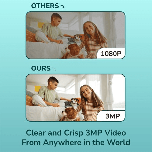 AWPRO Promage Connect Speed 20Q 3MP WiFi Indoor PTZ Camera, 355° Pan/Tilt, 2K Resolution, Tuya Smart, Two-Way Audio | AWP013382 - product view 3 of 4