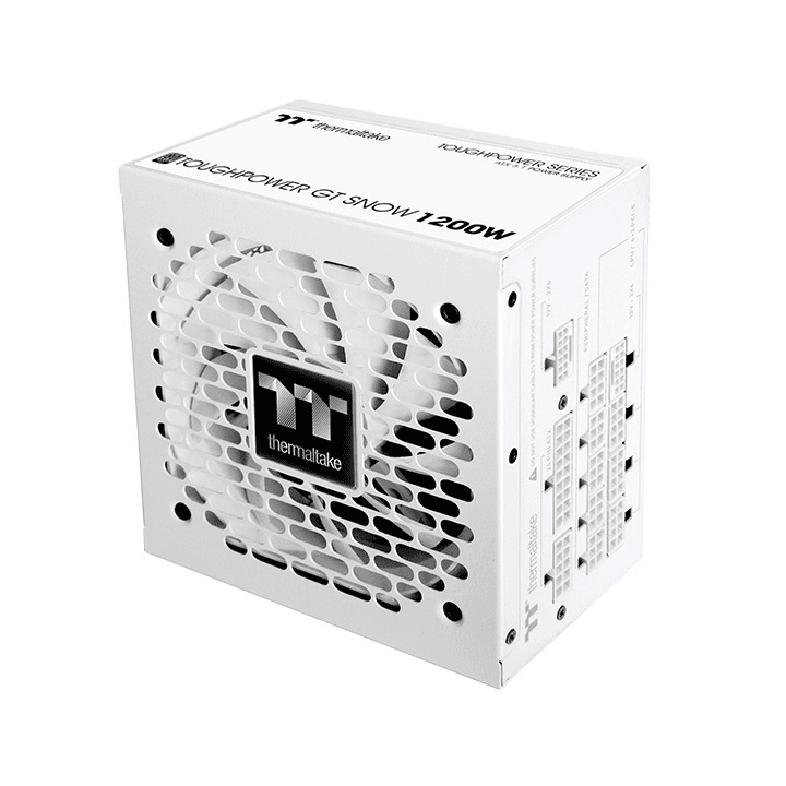 Thermaltake Thermaltake Toughpower GT Snow 1200W White Power Supply, ATX 3.1, 80+ Gold, Fully Modular, PCIe 5.1 Ready, 12V-2x6 Connector, White | PS-TPT-1200FNFAGK-W - product view 3 of 6