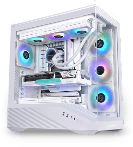 White Gaming PC, AMD Ryzen 7 9800X3D, RTX 5070 OC Edition 12GB GDDR7, 32GB (2x16GB) DDR5 6000MHz, 2TB NVMe, ARGB Liquid Cooler with 2.4" LCD, 850W – Buy Online
