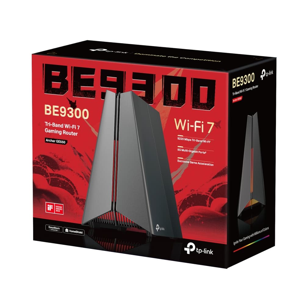 tp-link tp-link Archer GE550 BE9300 Tri-Band Wi-Fi 7 Gaming Router,  up to 9220 Mbps, Dedicated Game Panel - product view 2 of 8