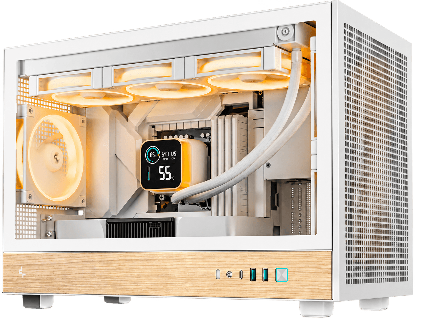 White Mini Gaming & Creator PC, Intel Core Ultra 7 270K Plus, RTX 5060 8GB, 32GB DDR5,1TB Gen4 SSD, White LCD AIO – Buy Online