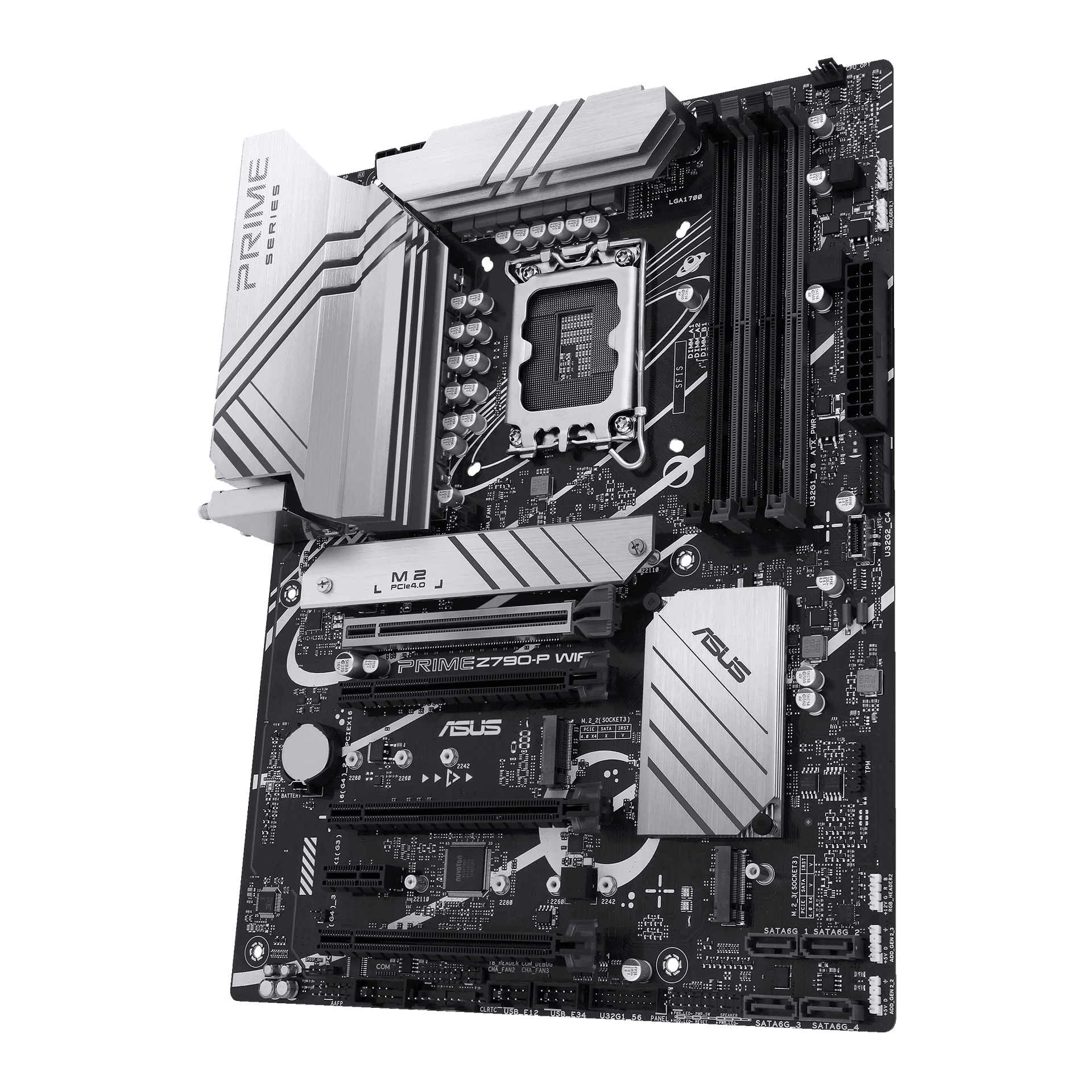 Asus Asus Prime Z790-P WiFi ATX Motherboard, Socket Intel LGA1700, Z790 Chipset, PCIe 5.0, 128GB DDR5 Max Memory, 3x M.2 Slots, WiFi 6, Bluetooth v5.2, 2.5Gb LAN, 14+1 Power Stages | 90MB1CJ0-M0EAY0 - product view 3 of 8