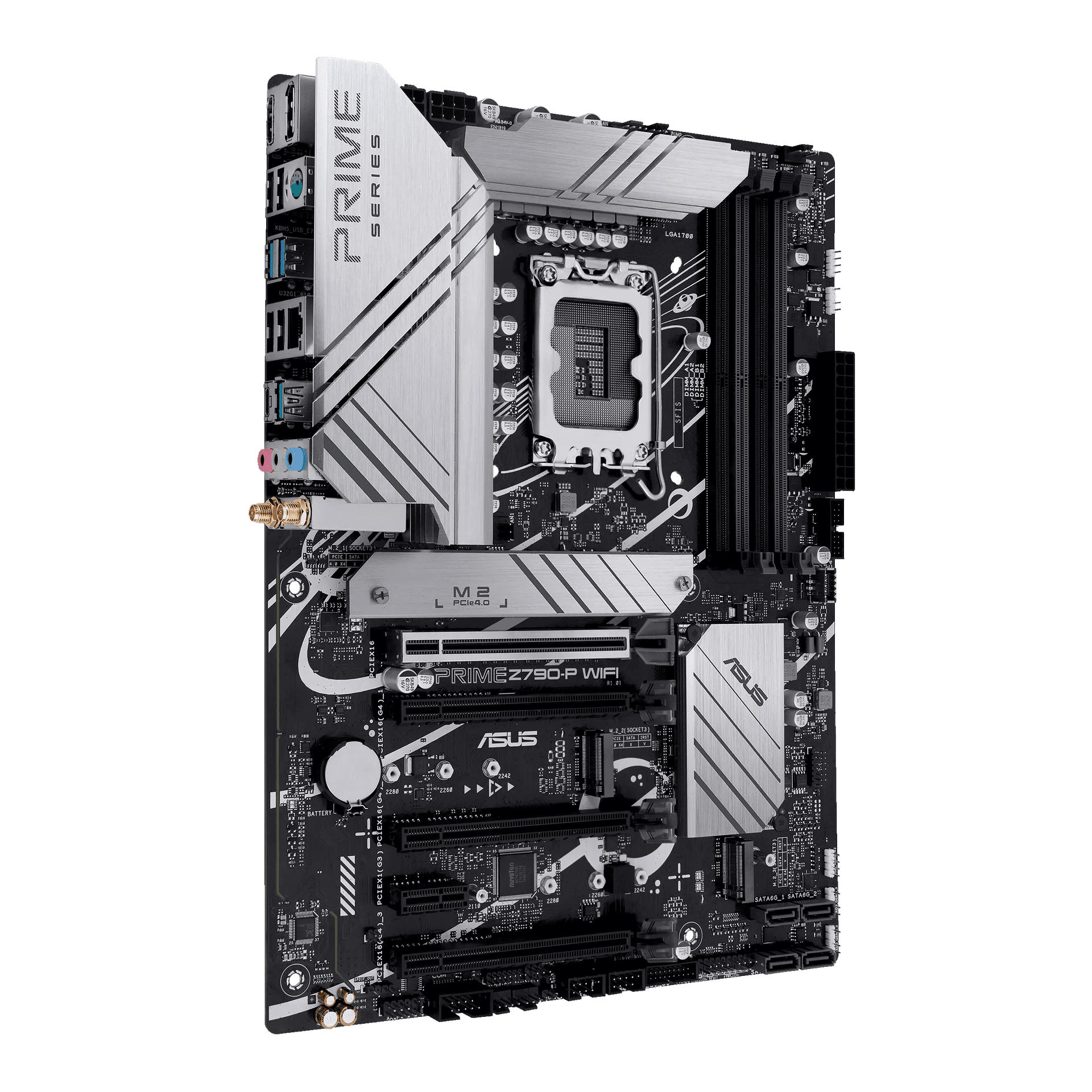 Asus Asus Prime Z790-P WiFi ATX Motherboard, Socket Intel LGA1700, Z790 Chipset, PCIe 5.0, 128GB DDR5 Max Memory, 3x M.2 Slots, WiFi 6, Bluetooth v5.2, 2.5Gb LAN, 14+1 Power Stages | 90MB1CJ0-M0EAY0 - product view 2 of 8