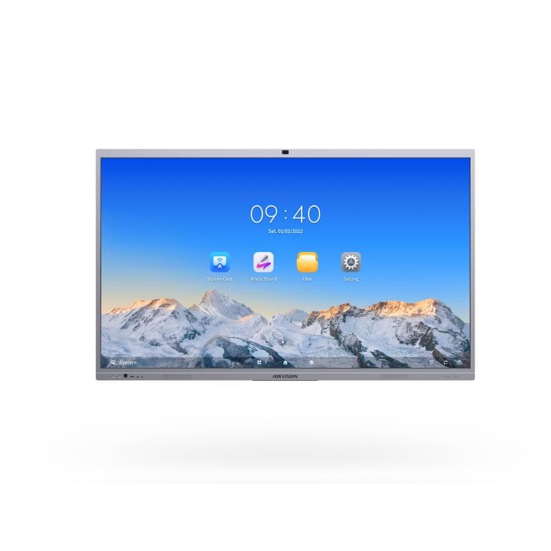 Hikvision DS-D5C75RB/B Hikvision Interactive Flat Panel Display With Web Cam, 75 inch 4K DLED 3840x2160 60 Hz Display, 5 ms, VA Panel, 8GB RAM 128GB ROM, Android 13.0, Up to 50 point multi-touch, EDLA