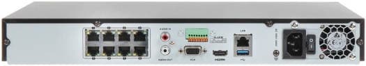 HIKVISION Hikvision DS-7608NI-Q2/8P 8 CHANNEL  POE NVR   8 PoE 4K NVR, Up to 8-ch IP camera, Up to 80 Mbps, H.265+, Up to 1-ch @ 8MP, 1U chassis,  48V | DS-7608NI-Q2/8P - product view 2 of 5