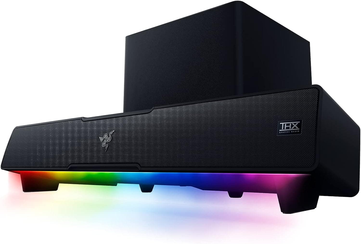 RAZER Razer Leviathan V2 Pro AI-Powered Beamforming PC Gaming Soundbar with Subwoofer, Beamforming Surround Sound with Headtracking Powered By AI, THXSpatial Audio Multi-Driver PC Soundbar & Subwoofer |  RZ05-04160100-R3G1 - product view 3 of 6