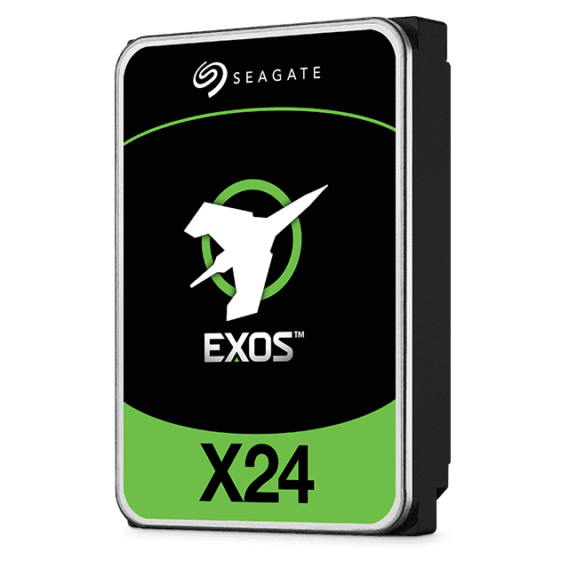 Seagate Seagate Exos X24 SATA 24TB EXOS 6Gb/S 3.5" Enterprise Hard Drive, 24TB Capacity, 7200RPM  Spindle Speed, 512MB Cache, 2,500,000 Hours MTBF| ST24000NM002H - product view 3 of 3
