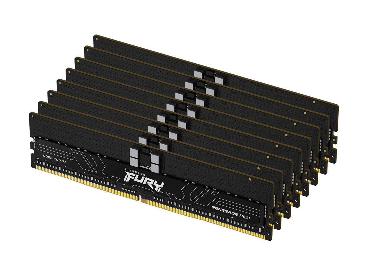 Kingston Fury Renegade Pro Expo 256GB RAM, 6000MT/s DDR5 ECC Reg CL32 DIMM (Kit of 8) Memory Overclockable ECC Registered DIMM, Single-rank Memory - CL32 - 1.35 V - E | KF560R32RBEK8-256 – Buy Online