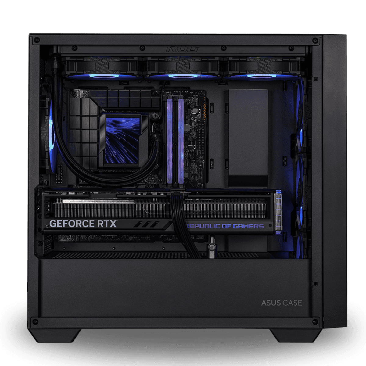 ASUS Powered AMD 8th Series Gaming PC- AMD Ryzen 7 8700G 8 Cores 16 Threads, Radeon RX 7600 XT OC 16GB GDDR6 128-bit, 32GB DDR5 RAM 7200MHz, 1TB SSD Gen 4 990 PRO, 850W 80+ Gold, 360mm Liquid Cooler, Wi-Fi + BT 