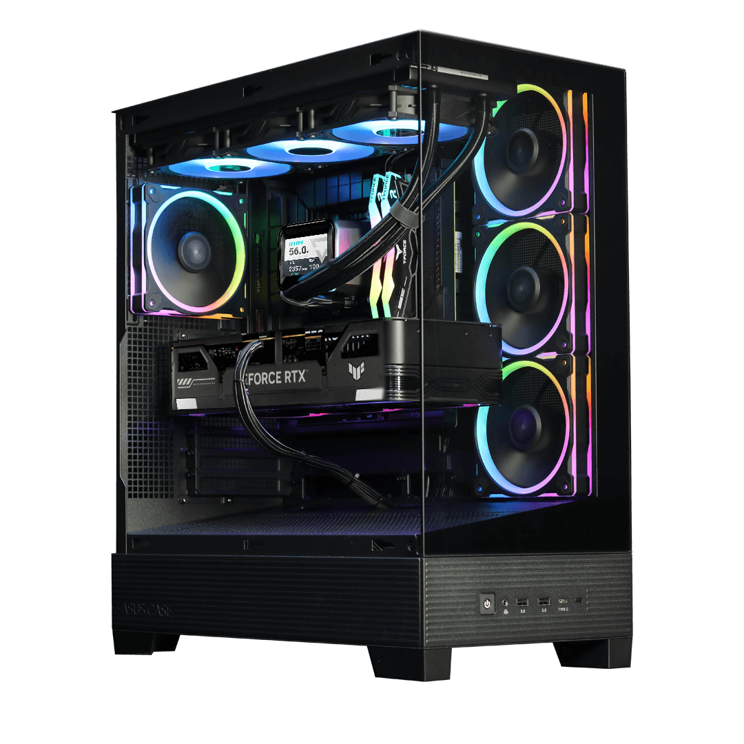 ASUS Powered Gaming PC, AMD Ryzen 5 7600X, TUF 5060 Ti OC Edition 16GB, 32GB (2x16GB) 6000MTz, 2TB NVMe, LCD CPU Liquid Cooler, 750W, WiFi – Buy Online