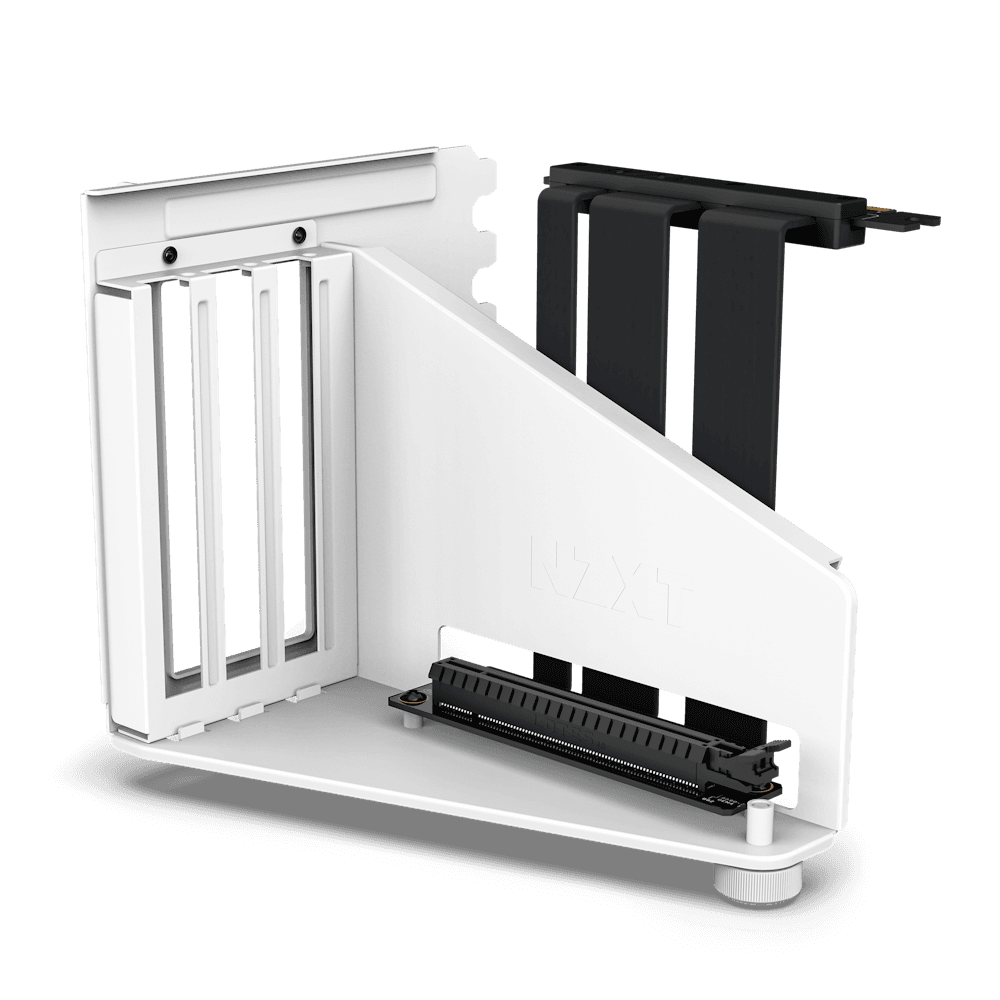 NZXT NZXT Vertical GPU Mounting Kit, 175 mm PCIe 4.0x16 Riser Cable, GPU Holder, Sturdy Steel Bracket, Fits perfectly with NZXT H5, H7 and H9 Series, White | AB-RH175-W1 - product view 2 of 4