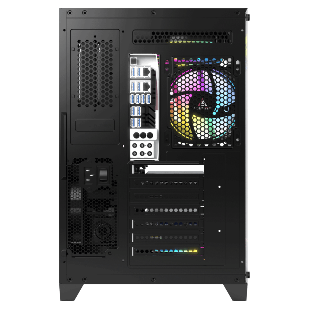 Other ACEGEEK Mercury R425 Mid-Tower Case, Transparent Tempered Glass, 7x Fans supports, Motherboard Supports Upto ATX, Graphic Card Supports Upto 410mm, 425x280x420mm, Black | AG-MERCURY-R425-PRO-BK - product view 3 of 9