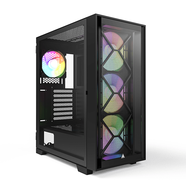 Montech AIR 1000 Premium Case, With Two Different Styled Toolless Quick Release Front Panels, All-Around Anti-Dust Design, 4x ARGB Fans Pre-installed, Easy Swivel Glass Side Panel, Ample upgrade space for High-end GPU and Motherboard | AIR 1000 Premium – Buy Online