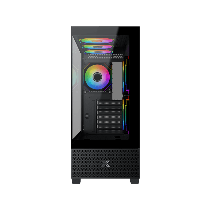 XIGMATEK Xigmatek Alphard E-ATX ARGB Case, Tempered Glass, 9x Fans Supports, MoBo Upto E-ATX, GPU Upto 410mm, Cooler Upto 360mm, Black | EN43802 - product view 1 of 12