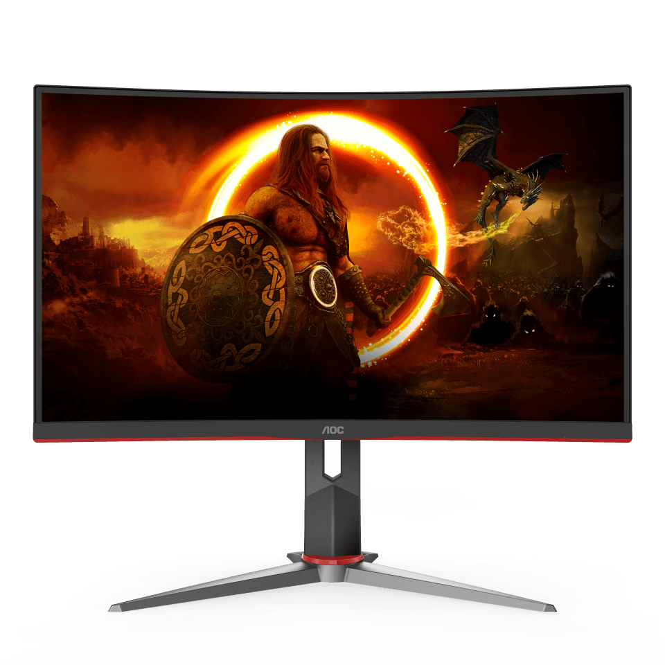 AOC AOC C27G2Z2 (68.6CM) Curved Frameless Ultra-Fast Gaming Monitor, FHD 1920 X 1080, 250Hz 0.5ms, HDMI, Adaptive Sync, Height Adjustable Stand, High Dynamic Range, G-MENU Black - product view 2 of 8