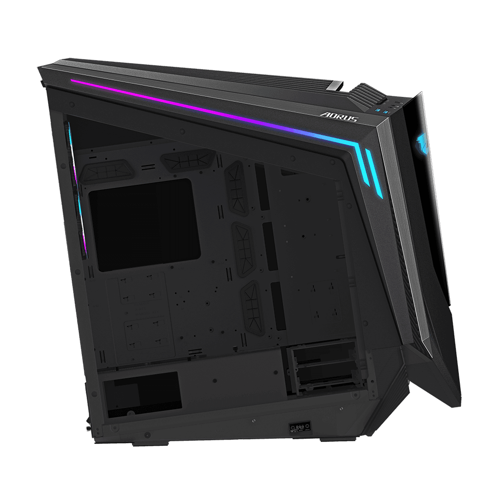 Gigabyte Gigabyte AORUS C700 GLASS Full Tower E-ATX Case, Full-Size Tempered Glass Both Side Panel, MB up to E-ATX, Up to 420mm Cooler, Black | GB-AC700G - product view 2 of 10