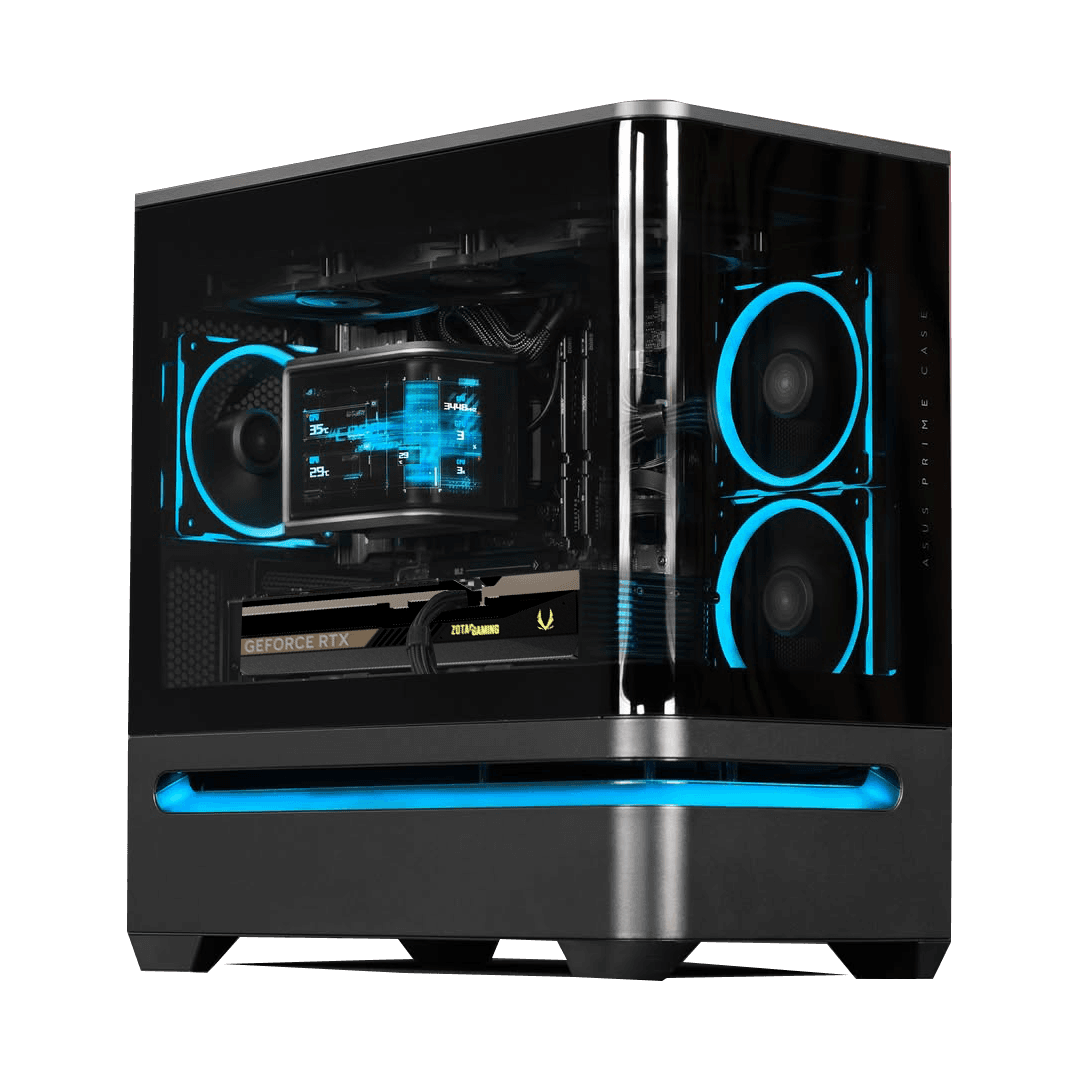 Ultra 9 High-End Gaming & AI PC: Ultra 9 285K + RTX 5080 16GB GDDR7, 64GB, 2TB Gen5 SSD (14,700MB/s), Curved LCD AIO, 1000W Gold ATX 3.1 PSU, WiFi 7