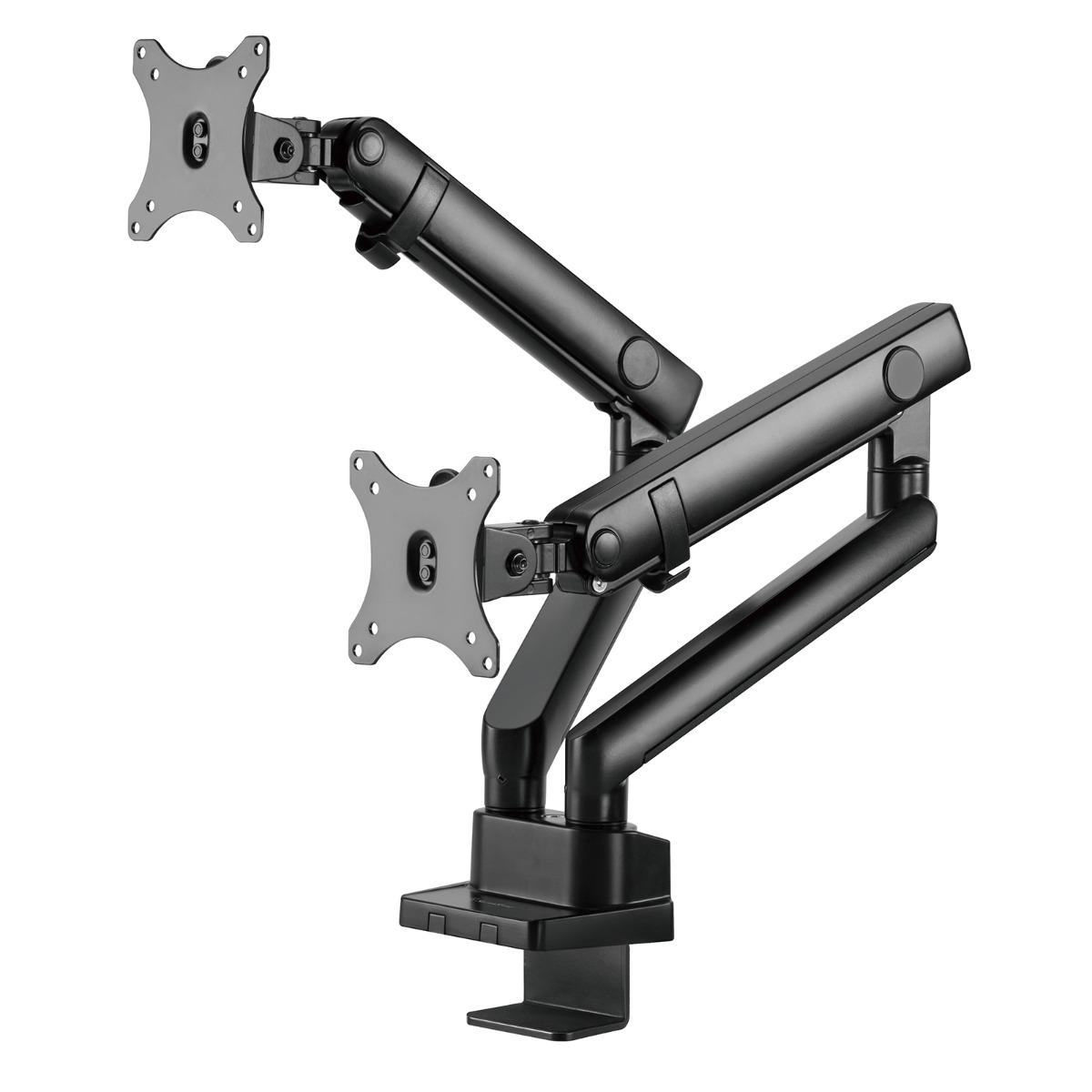 SilverStone ARM25 Dual Monitor Arm w/ Mechanical Spring Design Versatile Adjustability, Monitors Up To 32" Size 9kg Weight, VESA Mounting Interface Standard, 100mm Mounting Hole, Black SST-ARM25 – Buy Online