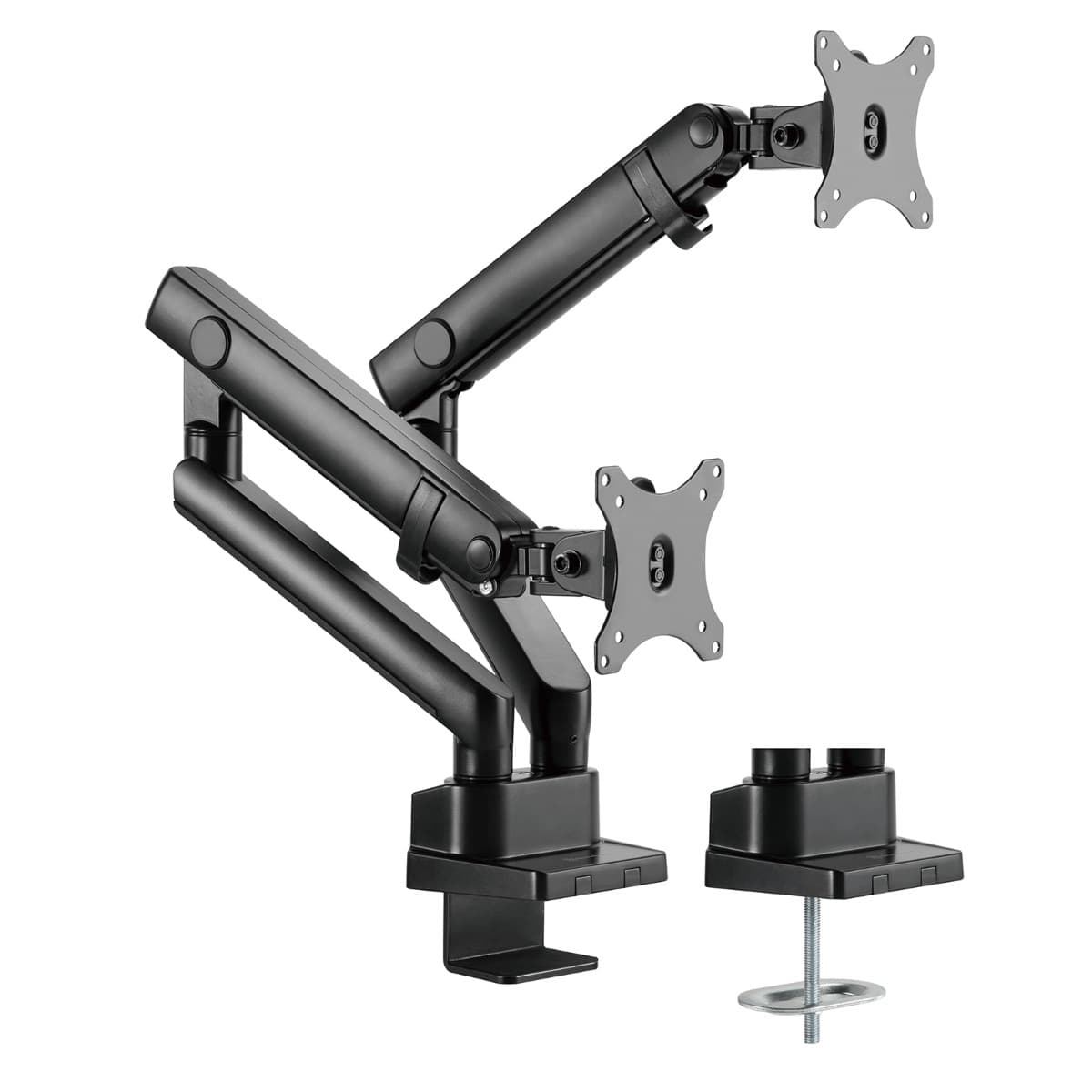 Silverstone SilverStone ARM25 Dual Monitor Arm w/ Mechanical Spring Design Versatile Adjustability, Monitors Up To 32" Size 9kg Weight, VESA Mounting Interface Standard, 100mm Mounting Hole, Black SST-ARM25 - product view 2 of 16