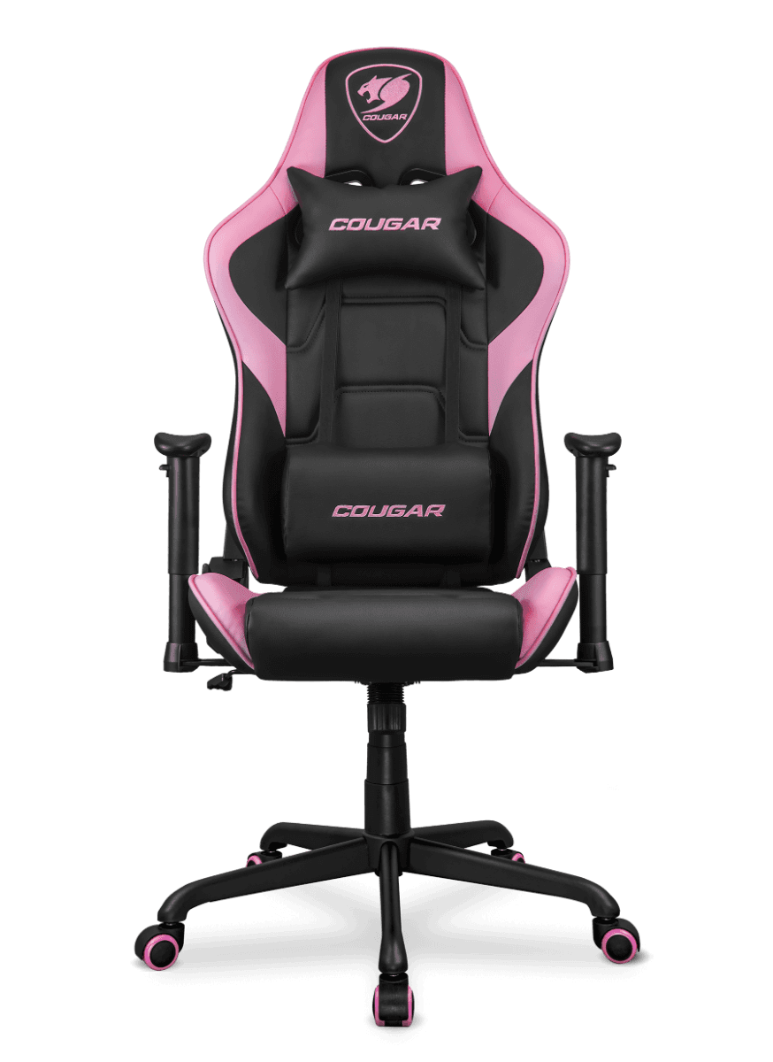 Cougar COUGAR Armor Elite Gaming Chair, Premium PVC Leather, 2D Armrest, Piston Height Adjustment, Class 4 Gas Lift, 160 Degree Recline, Max Loading 120kg, Royal, Black & Pink | 3MELIPNB.0001 - product view 1 of 5